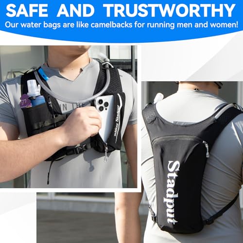 Reflective Hydration Running Vest Backpack | Lightweight 1.6L Water Bladder Bag for Trail Running, Cycling & Marathon | Pe...