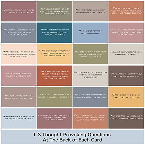 100 Affirmation Cards for Women and Men With 150+ Thought-Provoking Questions, Unique Affirmation cards for stress Relief,...