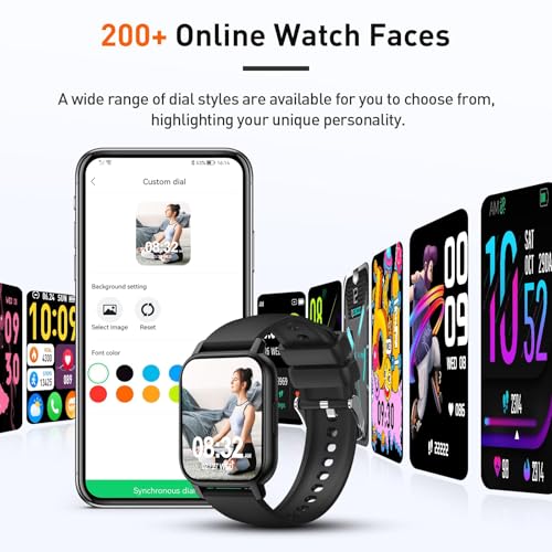 Smart Watch for Men Women, 1.85" HD Touchscreen Fitness Tracker with Bluetooth Calling, 2025 Fitness Watch with 110+ Sport...