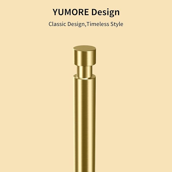 Paper Towel Holder Countertop, Paper Towel Holder with Weighted Base Non Slip, Standing Paper Towel Roll Holder for Kitchen Bathroom, Easy One-Handed Operation, Stainles Steel (Gold)