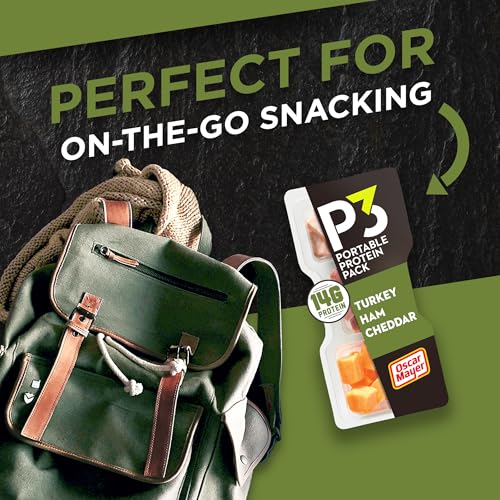 P3 Portable Protein Pack with Turkey, Ham & Cheddar Cheese, 5 ct Pack, 2.3 oz Trays