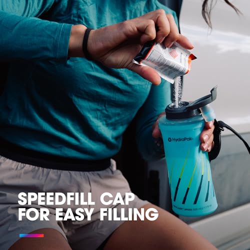 HydraPak SkyFlask Speed - Collapsible Handheld Running Water Bottle (350ml, 500ml, 500ml Insulated) - Adjustable Strap, Li...