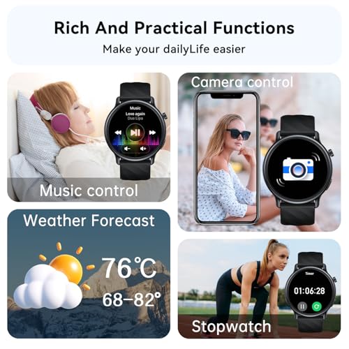 Smart Watch for Women Fitness Tracker: Waterproof Digital Mens Watches Make Answer Call Smartwatch for Android Phone iPhon...