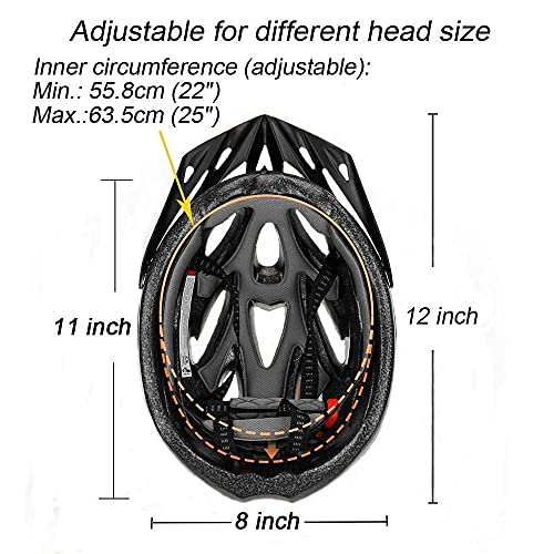 UPANBIKE Adult Bike Helmet - One-Piece Adjustable Safety Protection for Mountain & Road Bikes