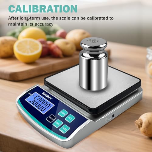 SASVY Digital Lab Scale 5000g x 0.1g oz/lb/g/kg Precision Electronic Scientific Scale Analytical Balance for Laboratory Je...