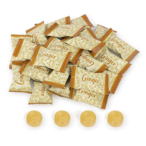 Ginger Hard Candy, Original Flavor 2 lb bag, Individually Wrapped Healthy Candy, The Sweet and Spicy Natural Remedy for Anti-Nau