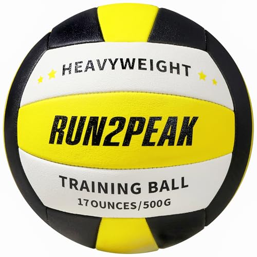 RUN2PEAK Heavy Weight Volleyball Ball Official Size 5 Setter Training Volleyballs PU Practice Volley Balls for Indoor Rebo...
