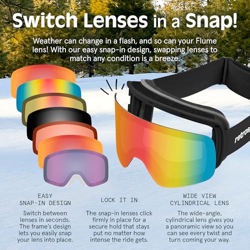 Retrospec Flume Ski Goggles for Men and Women UV Protection