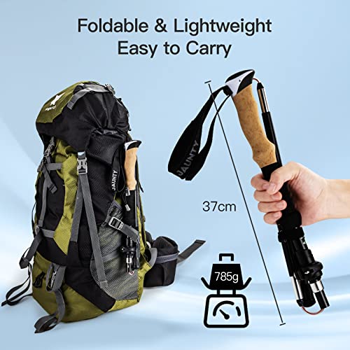 Night Cat Trekking Poles Hiking - Walking Sticks 2 Packs Aluminum 7075 Lightweight Foldable Collapsible Adjustable Extenda...