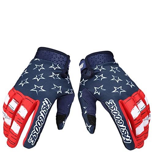 EXCEREY Star Motorcycle Bicycle Full Finger Off-Road Racing Gloves Outdoor Sports for Men Women & Mountaineering