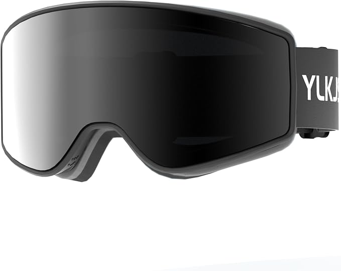 YLKJSWIM Kids Ski Goggles, OTG Snow Goggles, 100% UV Protection Snowboard Goggles for Boys & Girls, Snowmobile, Dog Sledding
