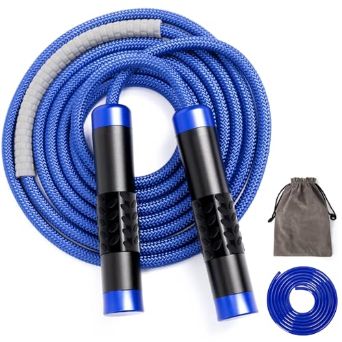 Reedvales 1LB Weighted Jump Ropes for fitness Women Men, Aluminum Handles for MMA, Boxing, CrossFit, Weight-loss Workouts,...