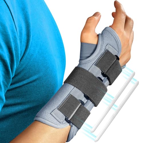 FEATOL Wrist Brace Splint Carpal Tunnel for Women Men, Night Wrist Sleep Support Brace, Right Hand, Small/Medium, Pain Rel...