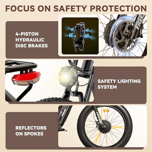 FREESKY 4000W Dual Motor Electric Bike for Adults, 48V 30AH Samsung Cells Battery 120Miles Range, 40MPH AWD Fast E-Bike, 2...
