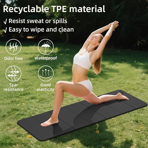 1/2 Inch Extra Thick Yoga Mat Pilates Equipment, 69"x24" Odorless Workout Mats for Home Gym, Non-slip Exercise Mats for Wo...