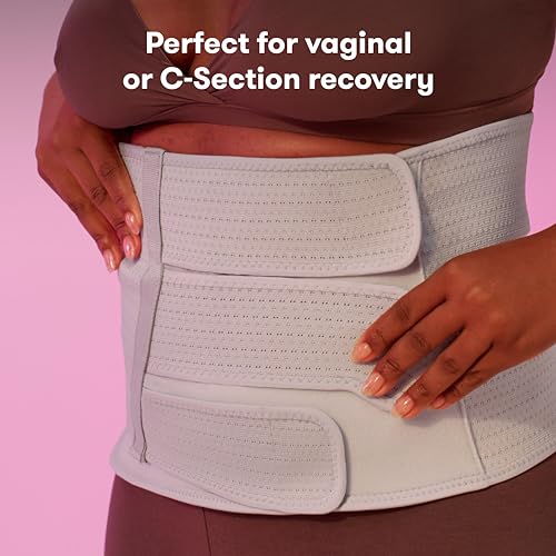 Frida Mom Belly Binder, Postpartum Essentials for Natural and C-Section Recovery, Adjustable Compression Wrap, After Birth...