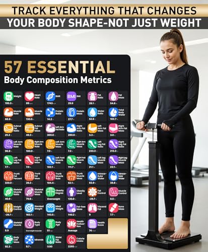 Homerz Smart Scale Pro Max – Bend-Free Smart Scale with BMI, Body Fat, Muscle Mass, Full Body Composition Scale with Digit...