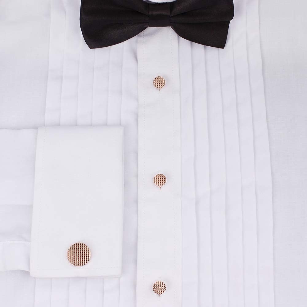 HAWSON Silver/Gold Cufflinks for Men with Tuxedo Shirt Studs,Men Accessories Jewelry with Gift Box,Gifts for Family,Best Friend on Wedding Business Birthday Anniversary
