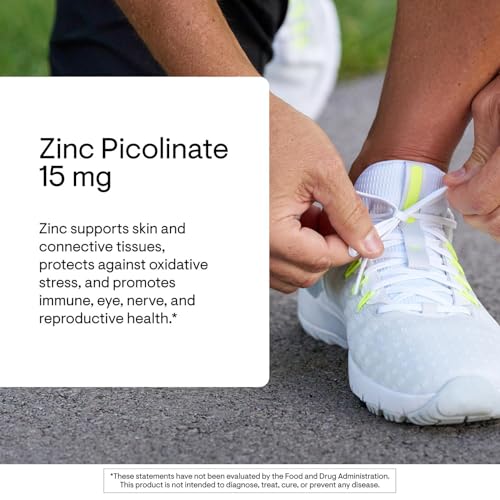 THORNE - Zinc Picolinate 15mg - Highly Absorbable Zinc Supplement - Supports Wellness, Immune System, Eye, Skin, and Repro...