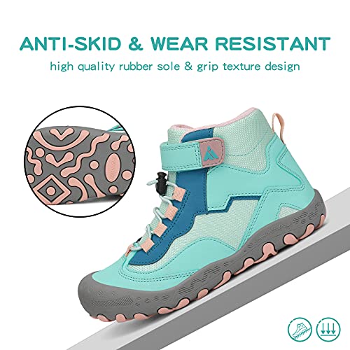 Mishansha Kids Water Resistant Hiking Boots, Boys Girls Anti Collision Anti-Skid Athletic Outdoor Adventure Trekking Shoes