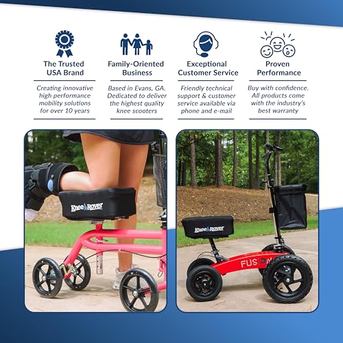KneeRover Memory Pad Knee Scooter Pad Cover Cushion - Knee Rover Pad Accessory Features Removable Cover and Comfortable Me...