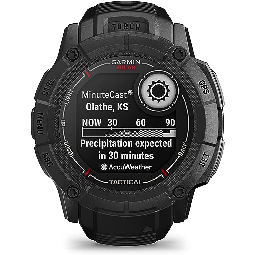 Garmin Instinct 2X Solar - Tactical Edition, Solar Charging, Rugged GPS Smartwatch, Built-in Flashlight, Ballistics Calcul...