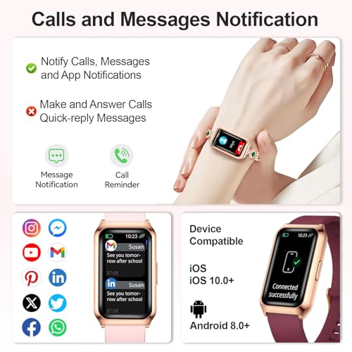 Smart Watches for Women,Fitness Tracker Watches with Sleep Monitor/Heart Rate/Blood Oxygen,IP68 Waterproof FitnessTracker ...