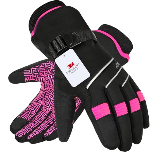 MOREOK Waterproof & Windproof -30°F Winter Gloves for Men/Women, 3M Thinsulate Thermal Gloves Touch Screen Warm Gloves for...