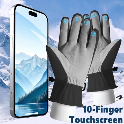 DARCHEN 3-12 Kids Snow Gloves Boys Winter Waterproof Ski Snowboarding Insulated Warm Windproof Cold Weather Sports Age Gir...