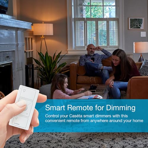 Lutron Pico Remote for Caseta Smart Dimmer Switch, 3-Button Control with Raise/Lower and Preset Lighting Level, For Table ...