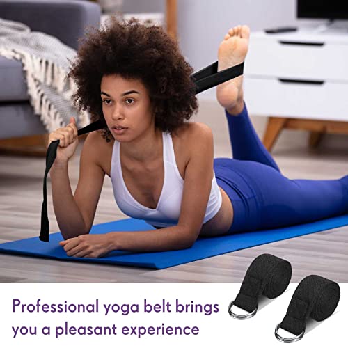 Jerify Yoga Strap for Stretching Bulk 6ft Exercise Stretch Band with Metal D Ring Adjustable Pilates Non Elastic Yoga Belt...