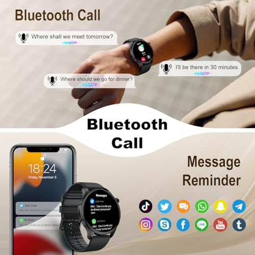 Smart Watch for Men Women Fitness: Waterproof Running Digital Mens Watches Step Pedometer Tracker Make Answer Call Smartwa...