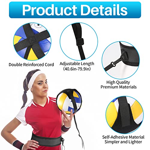 Davllin Volleyball Training Equipment Aid,Premium Volleyball Rebounder Trainer Kit,Solo Practice Trainer for Serving Setti...