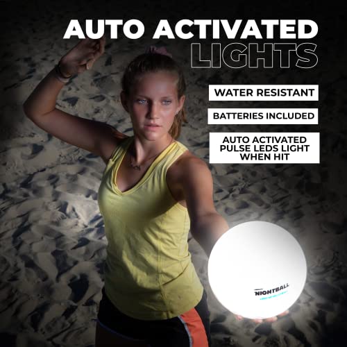 Nightball LED Volleyball - Glow in The Dark Outdoor Volleyball for Teens - Teen Gift