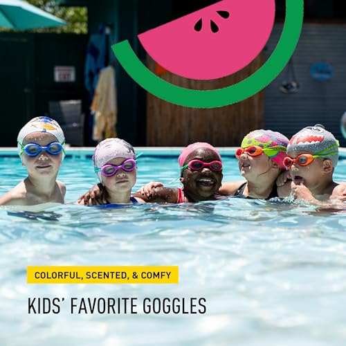 FINIS Fruit Basket Kids Scented Swim Goggles - For Ages 3-6 - Anti-Fog - UV Protection - Soft Silicone Fit