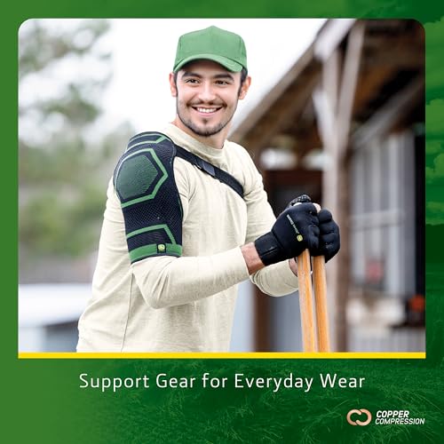 John Deere Shoulder Compression Sleeve by Copper Compression – Rotator Cuff Support for Tendonitis, Frozen Shoulder, Joint...
