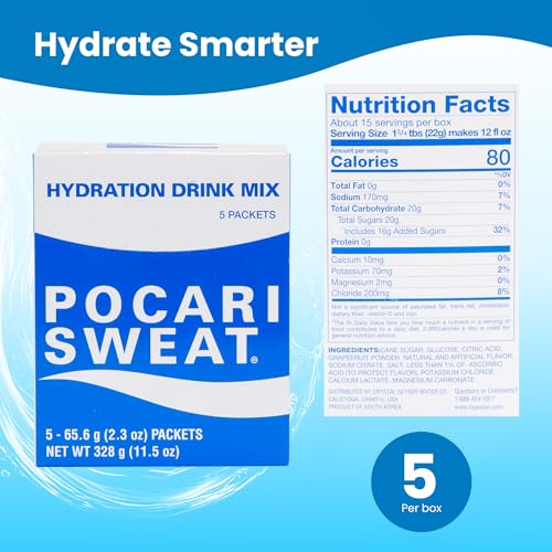 Pocari Sweat Electrolyte Drink 5 Packet Box – Hydration, Replenishment & Recovery Beverage