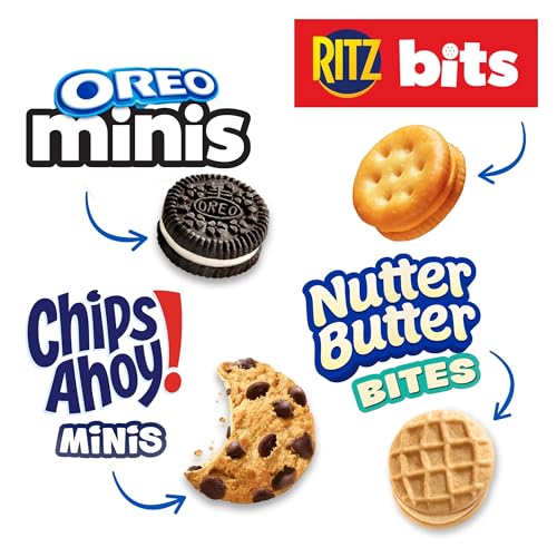Nabisco Classic Mix Variety Pack, OREO Mini, CHIPS AHOY! Mini, Nutter Butter Bites, RITZ Bits Cheese, 20 Snack Packs