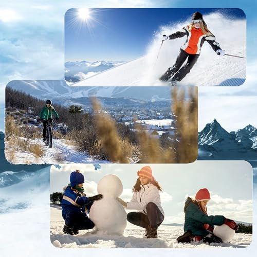 Bawnhaw Winter Ski Gloves Women Men Waterproof Touchscreen Cold Weather Windproof Anti-Slip Warm Snow Gloves for Cycling