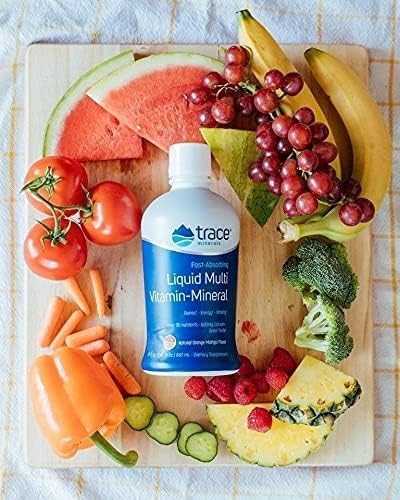 Trace Minerals Liquid Multi Vitamin-Mineral - Aid Body Mineral Health - Vitamin & Mineral Liquid Supplement - Supports Healthy Bones & Muscles - Natural Berry, 30 fl oz (30 Servings)