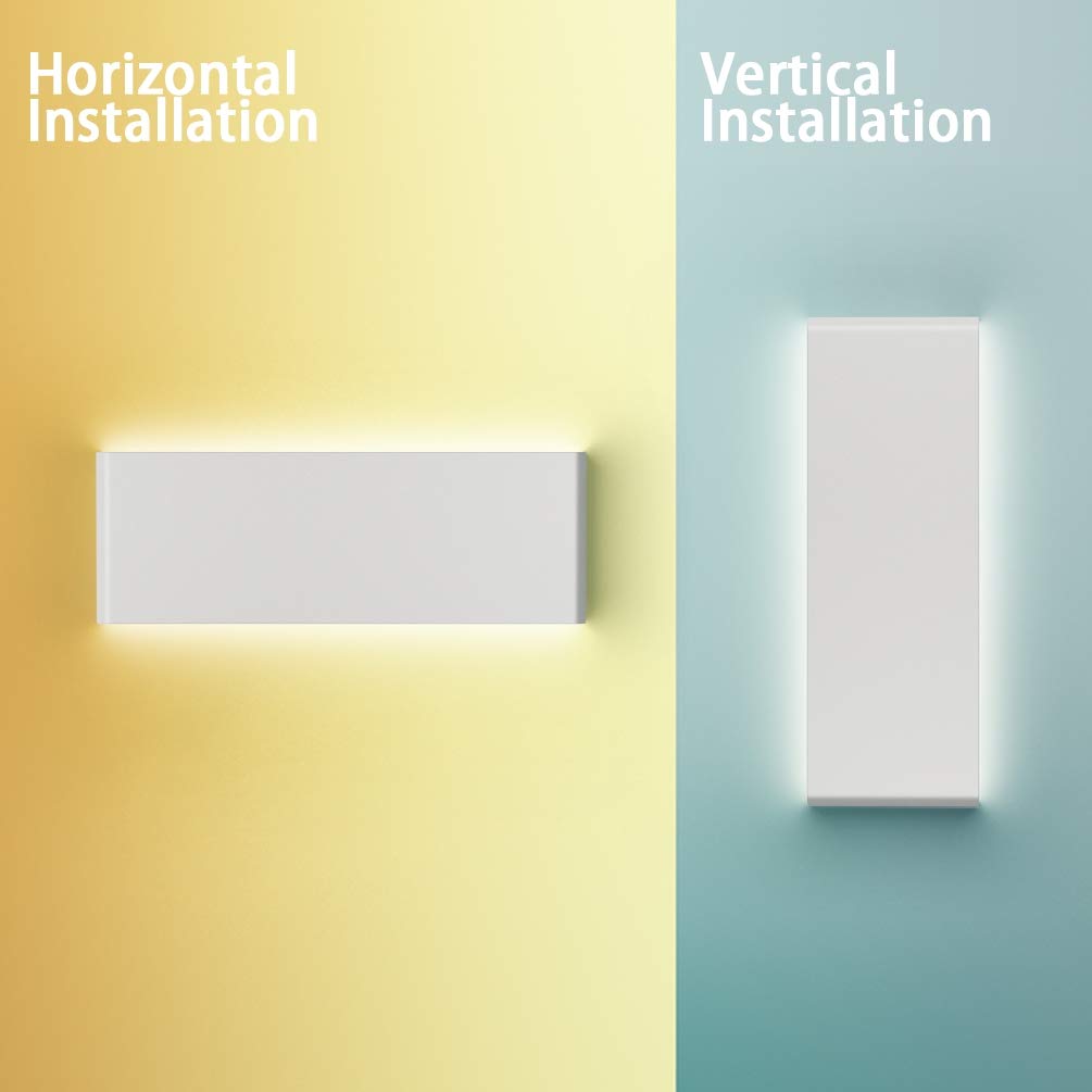 Aipsun 15.75in LED Vanity Light Fixture - Matte White, Up and Down, 5000K White Light