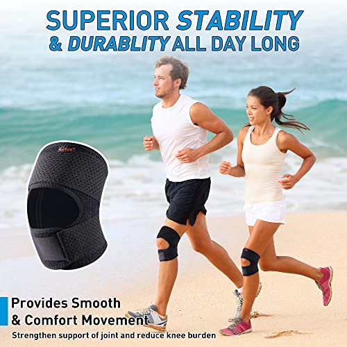 Knee Brace for Knee Pain Women and Men Patellar Tendon Support Strap,Adjustable Neoprene Knee Support Stabilizer for Menis...