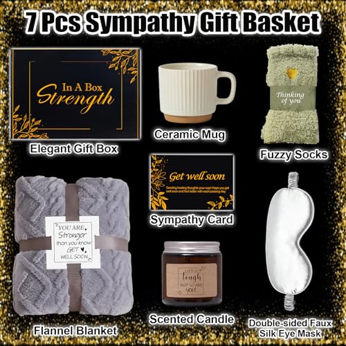 Sympathy Gift Basket /Get Well Soon Gift (Black)