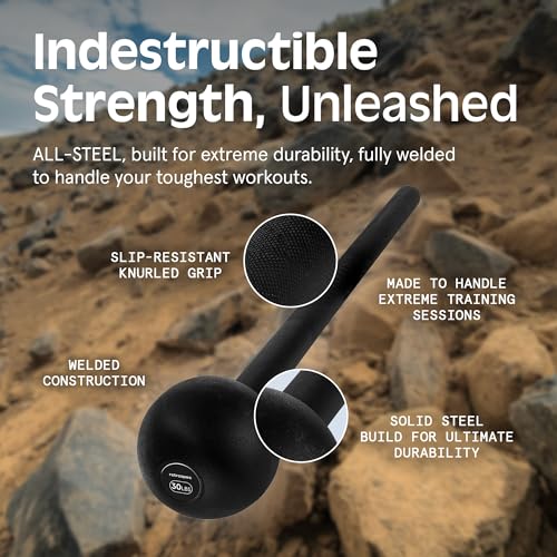 Retrospec Revolve Steel Macebell for Strength Training, Rehabilitation, Stretching, Conditioning and Rotational Training -...