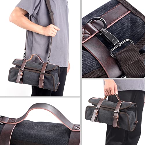 TREELF Portable Bartender Bag Travel Bartender Bag Canavs Bar Kit Bag for Carrying Bar Tools Perfect Storage (Bag Only) (B...