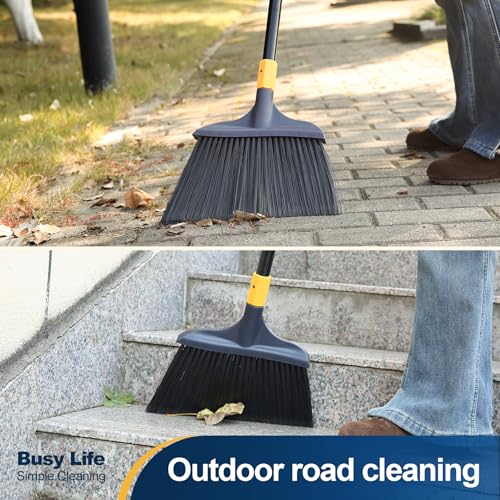 Yocada Heavy-Duty Broom Outdoor Commercial for Courtyard Garage Lobby Mall Market Floor Home Kitchen Room Office Pet Hair ...