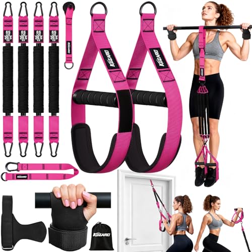 Pull Up Assistance Bands for Women, Heavy Duty Resistance Bands with Handles, Exercise Band with Door Anchor, Workout Band...