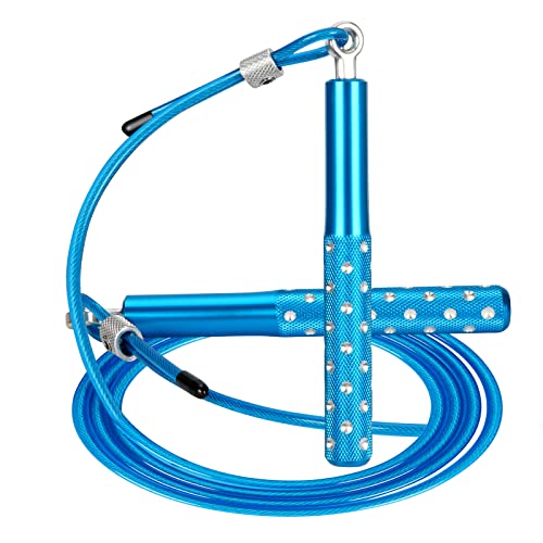 Jump Rope, Wastou Speed Jumping Rope for Training Fitness Exercise, Adjustable Adults Workout Skipping Rope for Men, Wome...