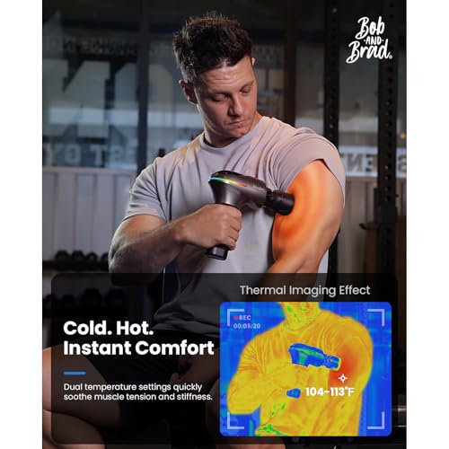 BOB AND BRAD A2 Pro Massage Gun with Heat and Cold Therapy, FSA Eligible/HSA Eligible, Professional Percussion Massage Gun...