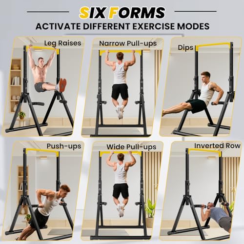 DOBESTS Power Tower Pull Up Bar Free Standing, Adjustable Foldable Pull Up Station, Home Gym Strength Training Equipment 7...